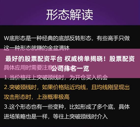 最好的股票配资平台 权威榜单揭晓!股票配资公司排名一览